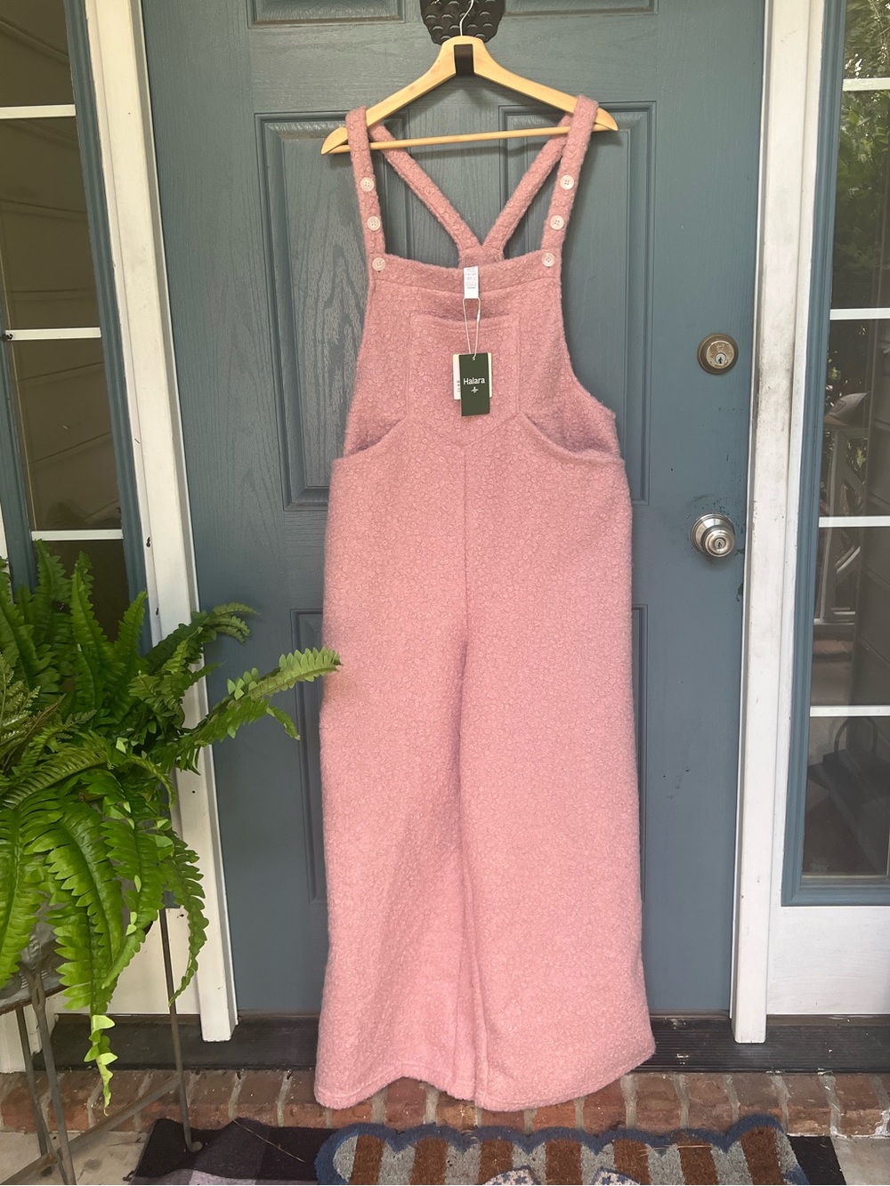NWT Halara Pockets Casual Teddy Overalls